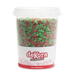 CONFETTI AÇÚCAR ÁRVORE DE NATAL VERDE E VERMELHA 1KG