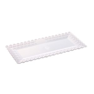 BANDEJA RECTANGULAR BRANCA VECCHIO 30X17CM