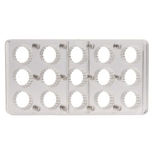 MOLDE POLICARBONATO ONDAS 15 PCS Ø 27MM 275X134X15MM