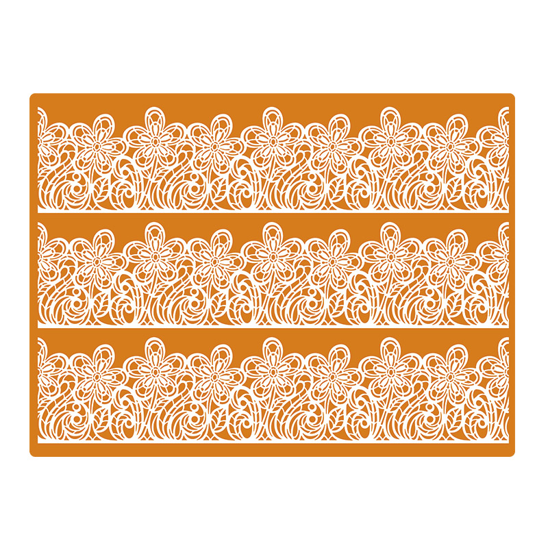 MOLDE PARA FITA DOCE FLORES 30X40 CM