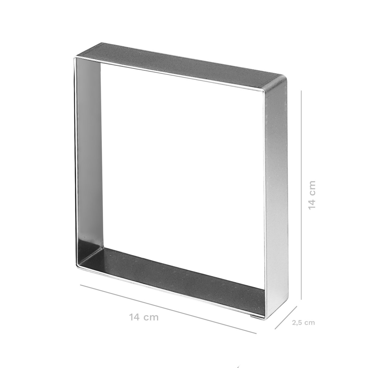 FORMA SQUARE INOX 14X14CM H 2,5CM