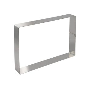 MOLDE RECTANGULAR EM AÇO INOXIDÁVEL. 40.3X30.3H4CM