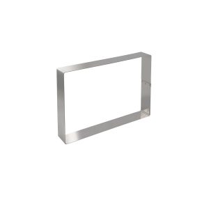 MOLDE RECTANGULAR EM AÇO INOXIDÁVEL. 24.3X14.2H4CM