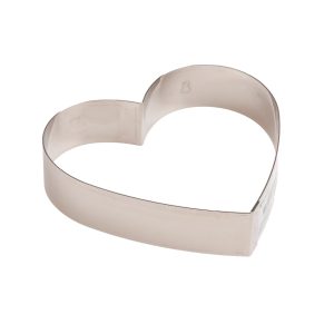 MOLDE DE CORAÇÃO DE AÇO INOXIDÁVEL Ø 18CM H 4CM
