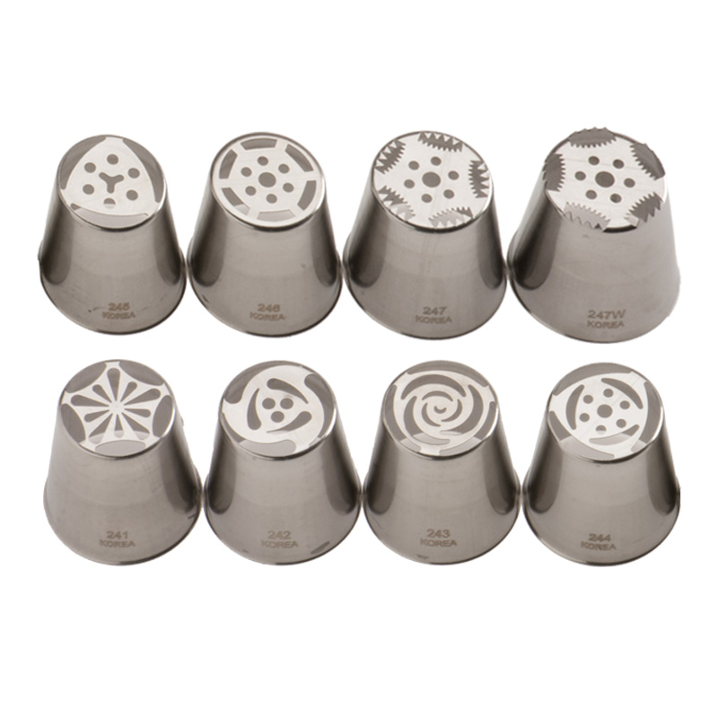 KIT 8 BICOS  RUSSO AÇO INOXIDABLE Ø 37X42MM