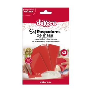 PACK DE 3 RASPADORES DE MASSA- DEKORA HOME BAKING