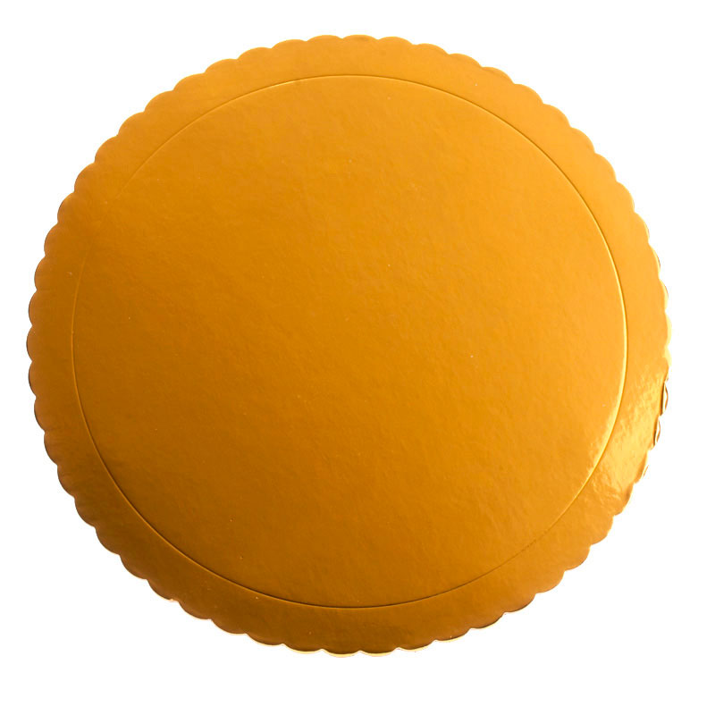 BASE RENDADA PARA BOLO OURO Ø 30 CM H 3 MM