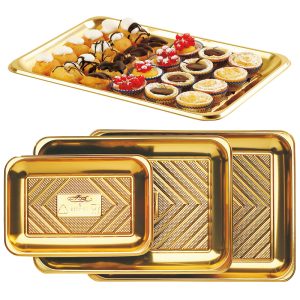 BANDEJA KADO OURO 29X21CM