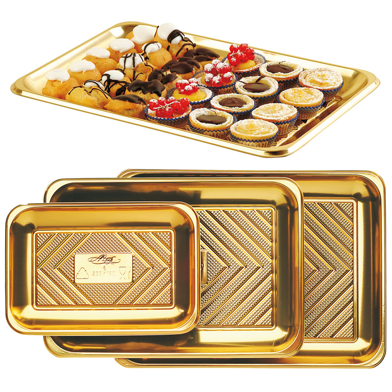 BANDEJA KADO OURO 34,5X25 CM