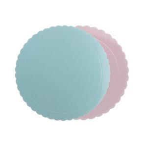 BASE DE TARTA REDONDA AZUL / ROSA 3MM Ø 35CM