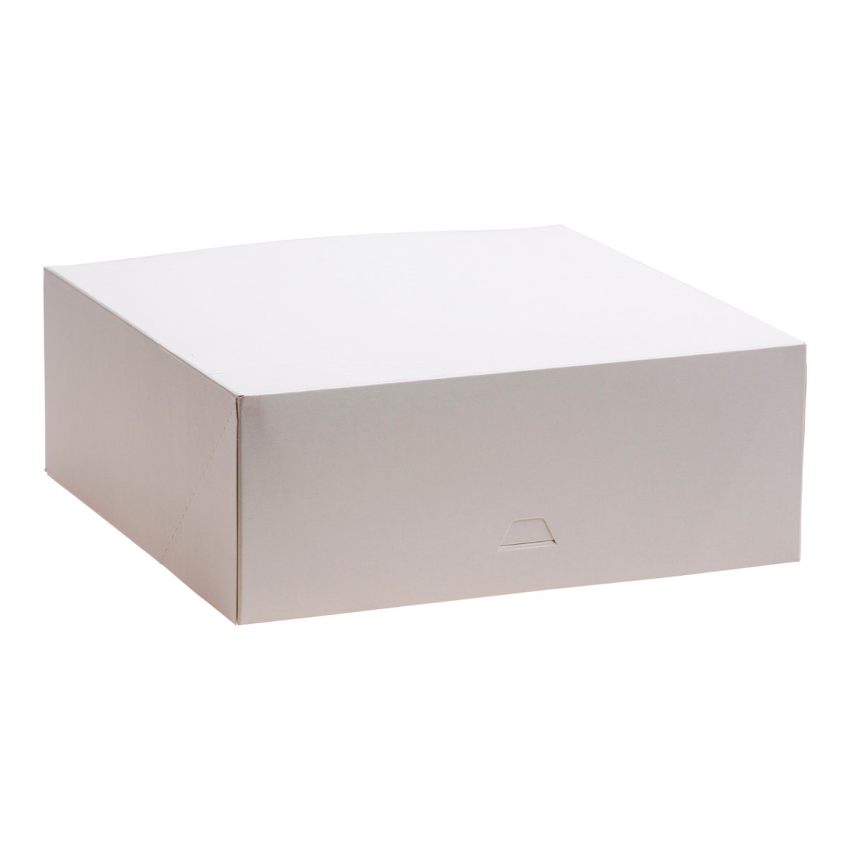 CAIXA PARA BOLOS EM CARTÃO BRANCO 29X29X10CM