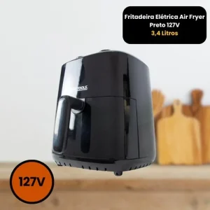 Fritadeira Elétrica Air Fryer Preto 127V – 3,4 Litros