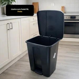 Lixeira com Pedal 16L – Preta
