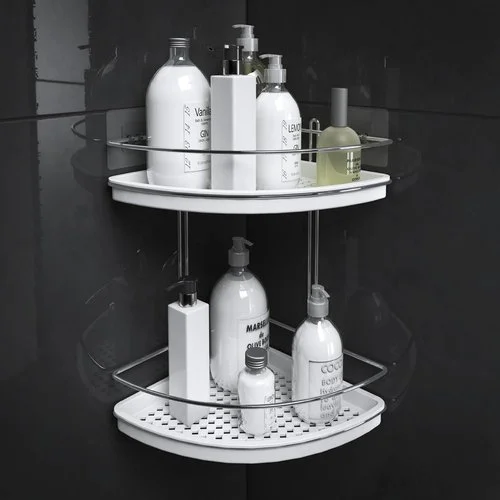 Porta Shampoo de Canto 2 Andares – Branca