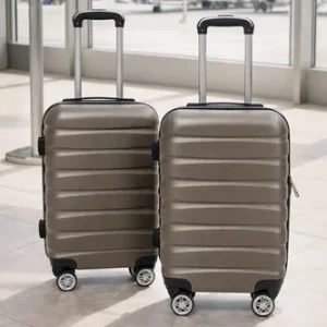 Kit 2 Malas de Viagem Com Rodinhas 18” e 20” – Cinza
