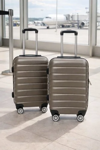 Kit 2 Malas de Viagem Com Rodinhas 18” e 20” – Cinza