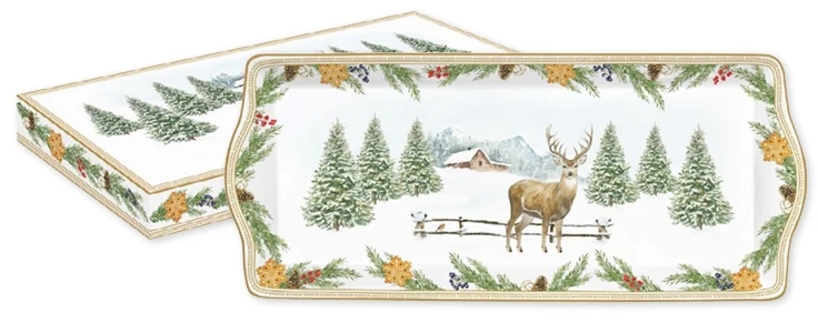 TRAVESSA RETANGULAR WHITE FOREST