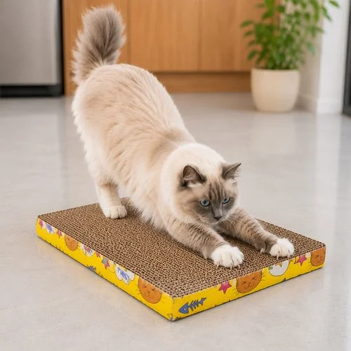 Arranhador de Papelão Reto Para Gatos com Catnip