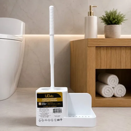 Kit Suporte Multiuso e Escova Sanitária – Branca