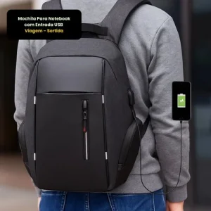 Mochila Para Notebook com Entrada USB Viagem – Sortida