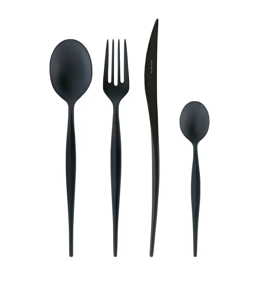 FAQUEIRO 4 PEÇAS NATURA SATIN PRETO