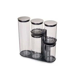 CONJUNTO 5 FRASCOS DE VIDRO
