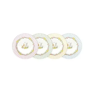 CONJUNTO 4 PRATOS DE SOBREMESA HAPPY EASTER
