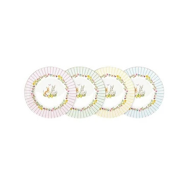 CONJUNTO 4 PRATOS DE SOBREMESA HAPPY EASTER