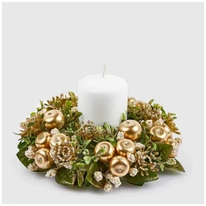 COROA DOURADA COM FOLHAS
