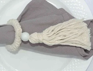 PORTA GUARDANAPO MACRAME "QUASTE"