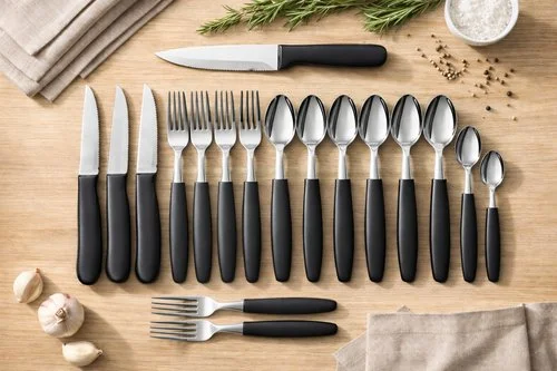 Conjunto de Talheres Caprese 26 Peças – Preta