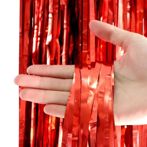 Cortina Metalizada Fitas Para Decoração