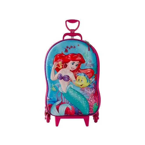 Mala Infantil Pequena Sereia 3D com Rodinhas – Verde