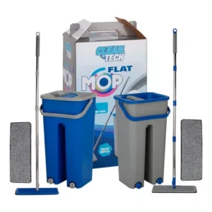 Rodo Flat Mop E Balde Lava E Seca Com 2 Refil Sortido