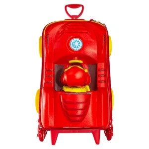 Mala Infantil Homem de Ferro 3D com Rodinhas – Vermelha