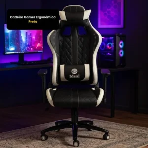 Cadeira Gamer Ergonômica – Preta