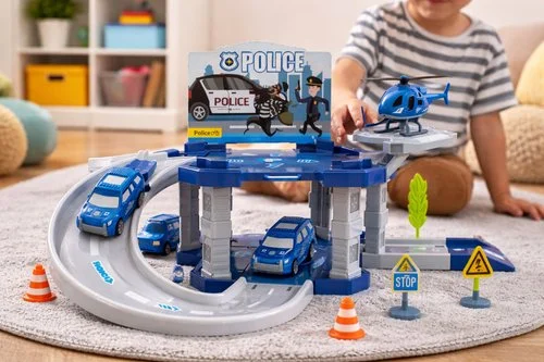 Brinquedo Pista Estação infantil 16 peças-  Sortida