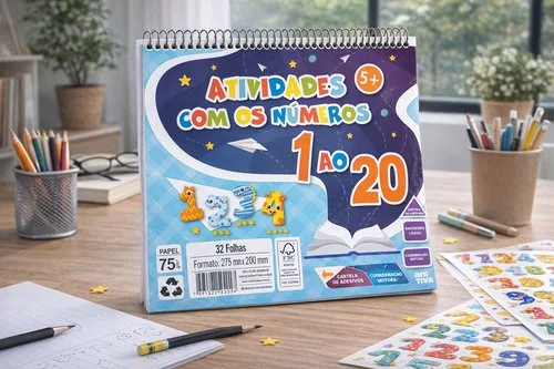 Caderno de Atividades Com Números 32 Folhas