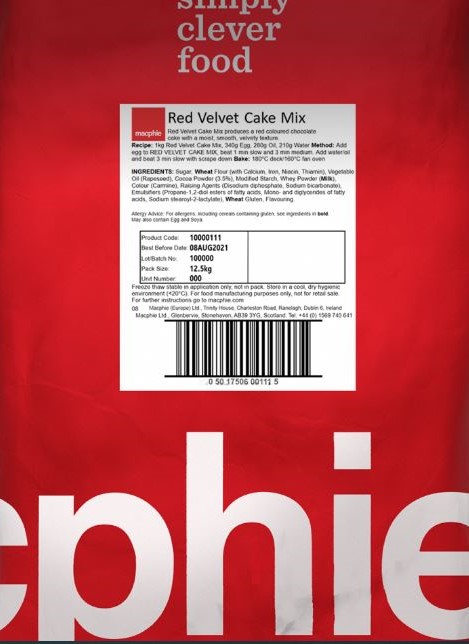 Red Velvet Cake Mix 12,5 KG