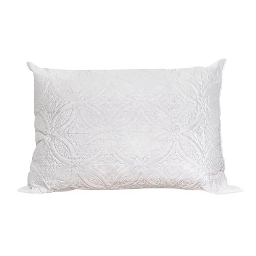 Travesseiro de Poliéster Multivix Mácio Suporte Firme com Capa Matelada 50cm x 70cm – Branco