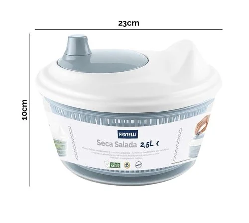 Seca Folhas Salada 2,5L – Cinza