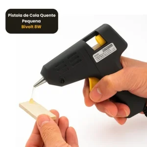 Pistola de Cola Quente Pequena Bivolt 8W – Preta