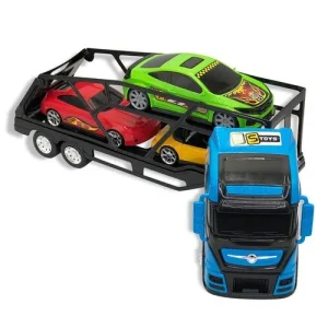 Caminhão Cegonheiro Grande com 3 Carrinhos – Azul