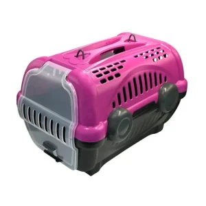 Caixa de Transporte de Pet N2 – Rosa e Preto