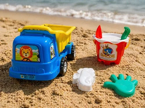 Kit Carrinho Caçamba Infantil com Balde 7 Peças
