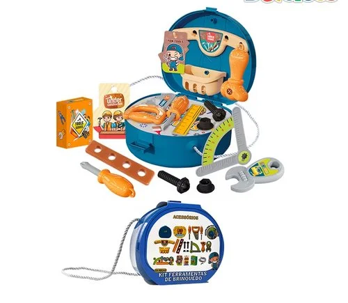 Kit Maleta Ferramentas Infantil Brinquedo Construção