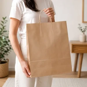 Kit 10 Sacola Kraft Tamanho G  – Parda