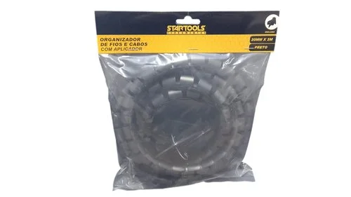 Organizador de Fios e Cabos com Aplicador 20mmx2m – Preta
