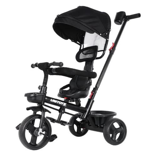 Triciclo Com Empurrador Confort Preto