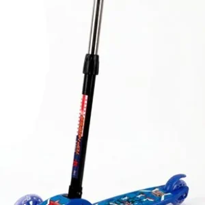 Patinete Herói Capitão Infantil 3 Rodas e com Luz LED – Azul